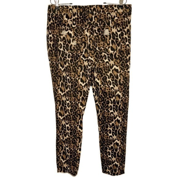 Royalty for Me‎ High Rise Distressed Ankle Joggers Leopard Print Size Large - Picture 3 of 11
